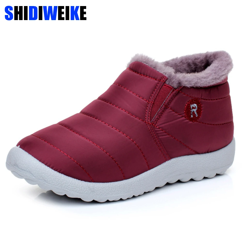 

women Boots Winter warm down snow boots for women ankle Boots waterproof fashion Fur antiskid outdoor flat boots shoes m382
