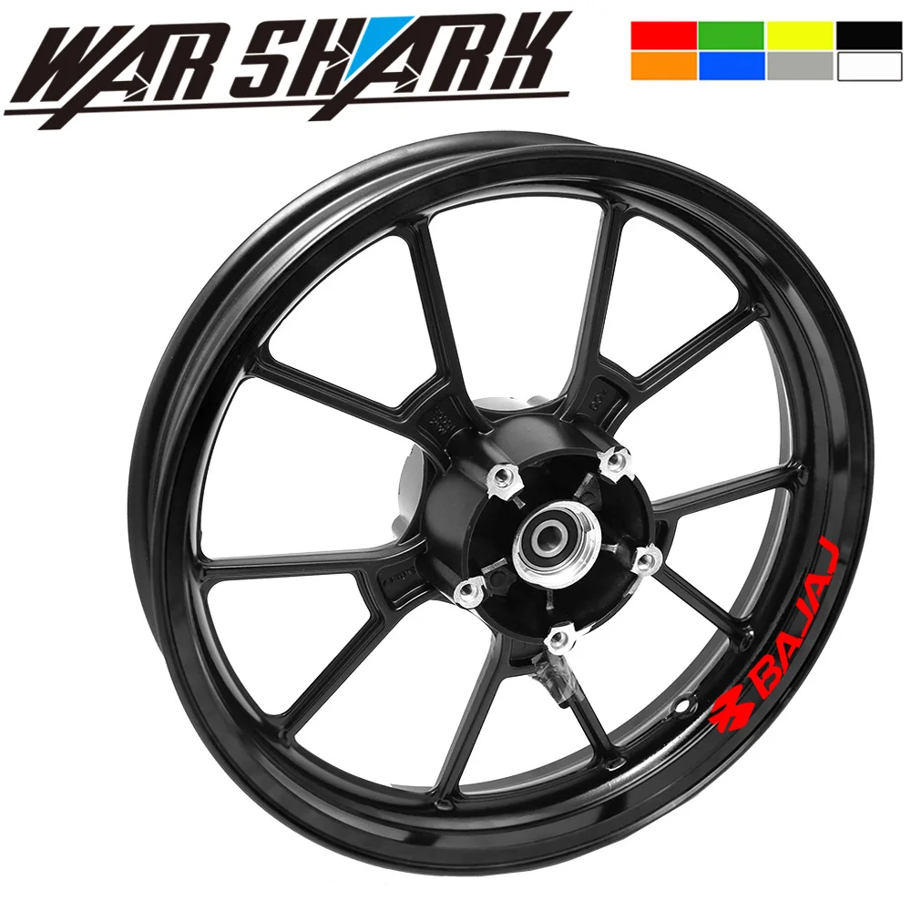 

Motorcycle front and rear wheels Outer rim waterproof Sticker Reflective Stripe Wheel Decals For Bajaj Pulsar Dominar
