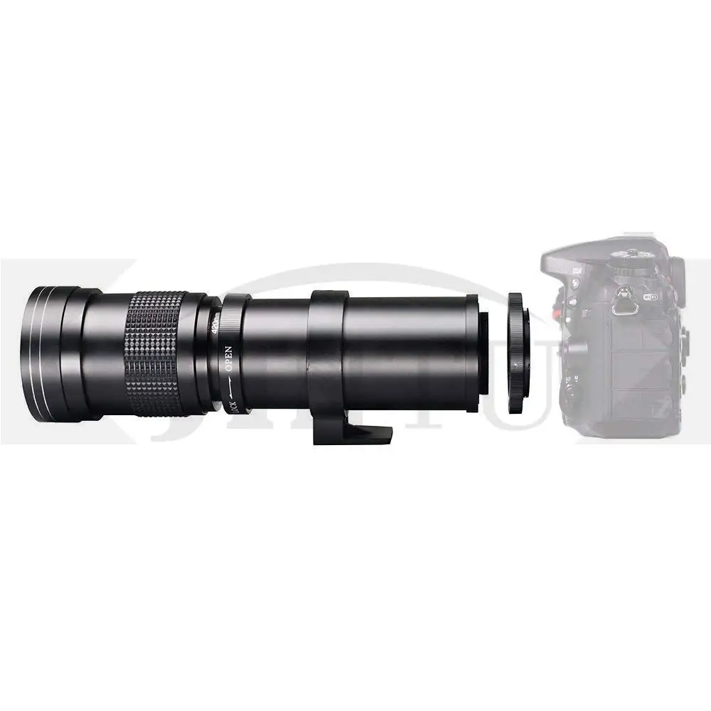 JINTU 420-800mm f/8,3 HD с ручными настройками телефото объектив с фиксированным фокусным расстоянием для Canon EF-M EOS M1 M2 M3 M5 M6 M10 M50 M100 Кольцо адаптер для беззеркальной камеры