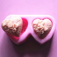Special Price Molds Small 2 connected heart shape silicon Mold Handmade Craft Bath Soap Rose Flower Pattern Love Letter Silicone Mold Special Price Molds Small 2 connected heart shape silicon Mold Handmade Craft Bath Soap Rose Flower Pattern Love Letter Silicone Mold