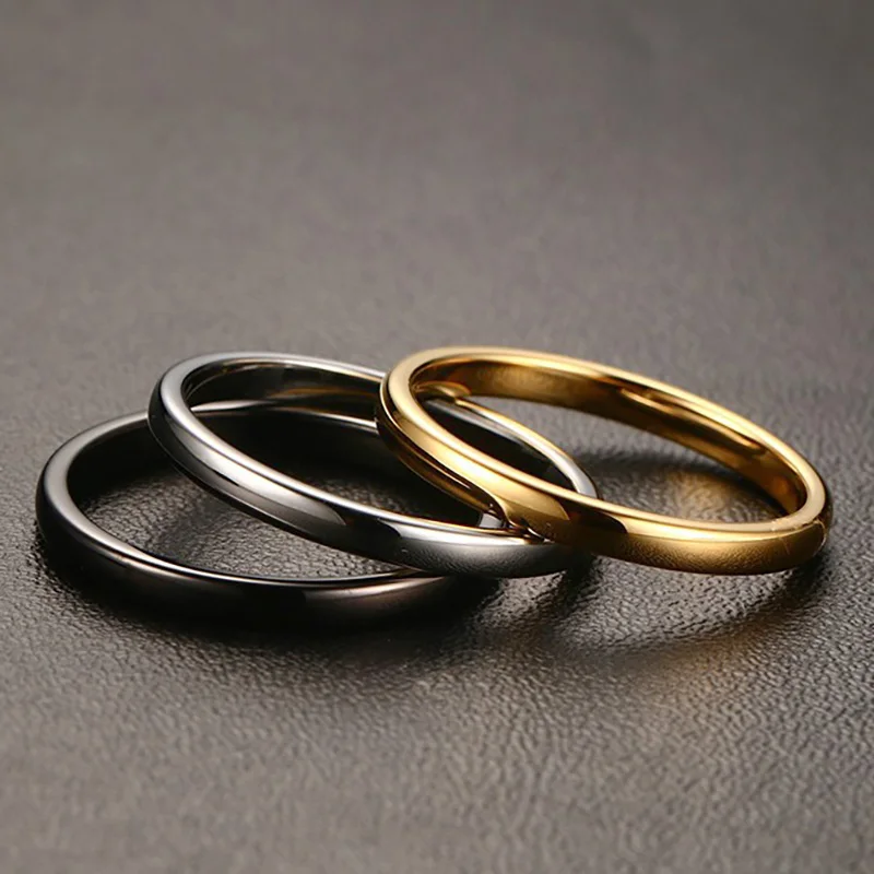 Женское Обручальное кольцо из карбида вольфрама anillos mujer 2 мм простой стиль