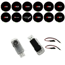 2x светодиодный подсветка дверей автомобиля лазерный проектор логотип для Audi A4 B5 B6 B7 B8 C5 C6 C7 A5 A6 A7 A8 S3 S4 S5 S6 Q3 Q5 Q7 A3 A1 TT двери свет