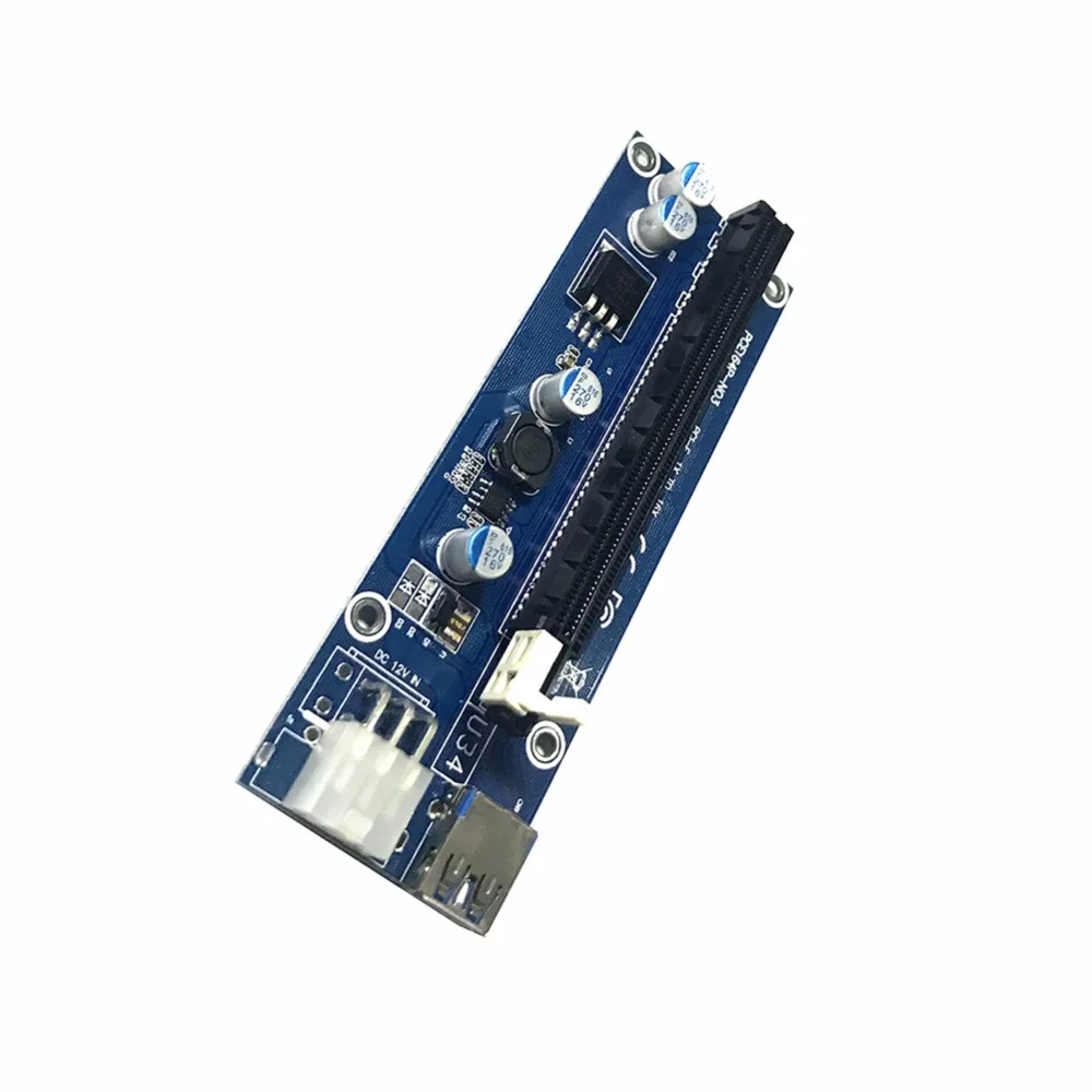 60cm USB 3.0 PCIe Riser Card PCI-E Express 1x to 16x Extender Riser Card USB Adapter SATA 15Pin-6Pin Power Cable for BTC Mining