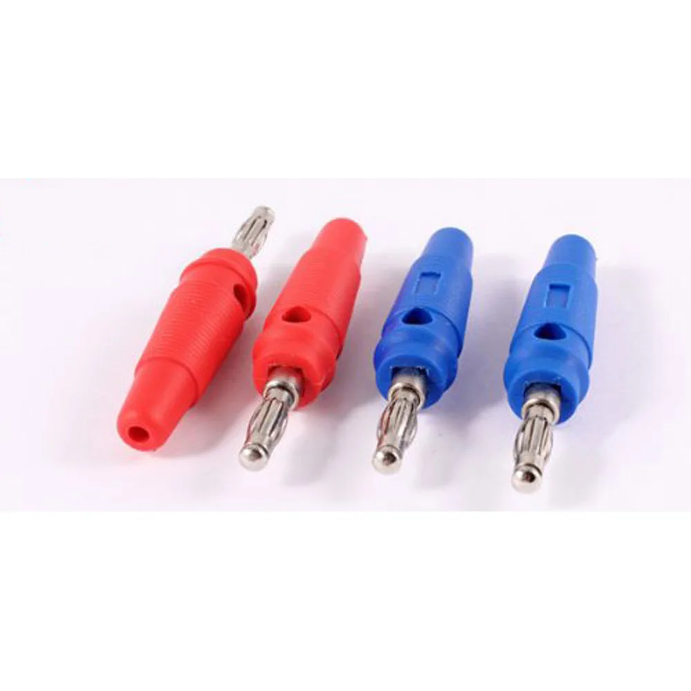 

Promotion! 4 Pcs 4mm Audio Speaker Wire Cable Connector Adapter Screw Banana Plug Red Blue,Drop Shipping