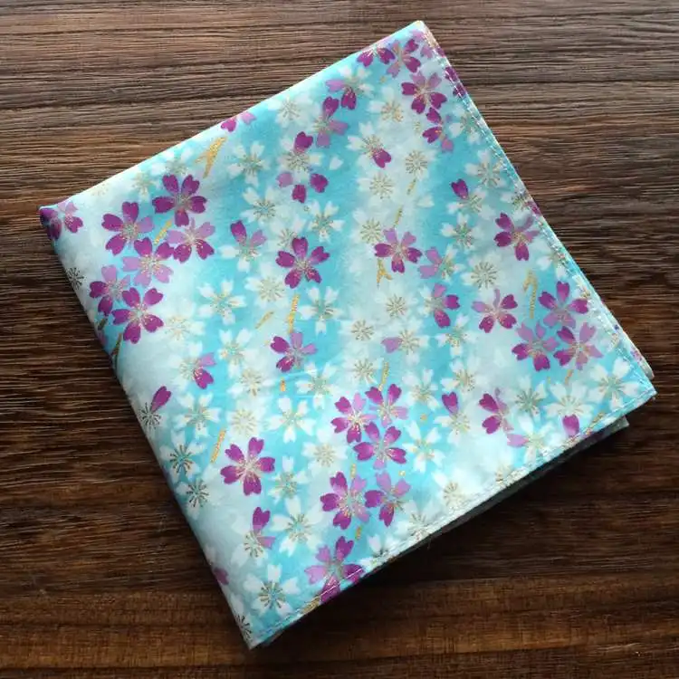 Японский стиль Обернуть Ткань платок фурошики хлопок /напечатано 45 см/много польз