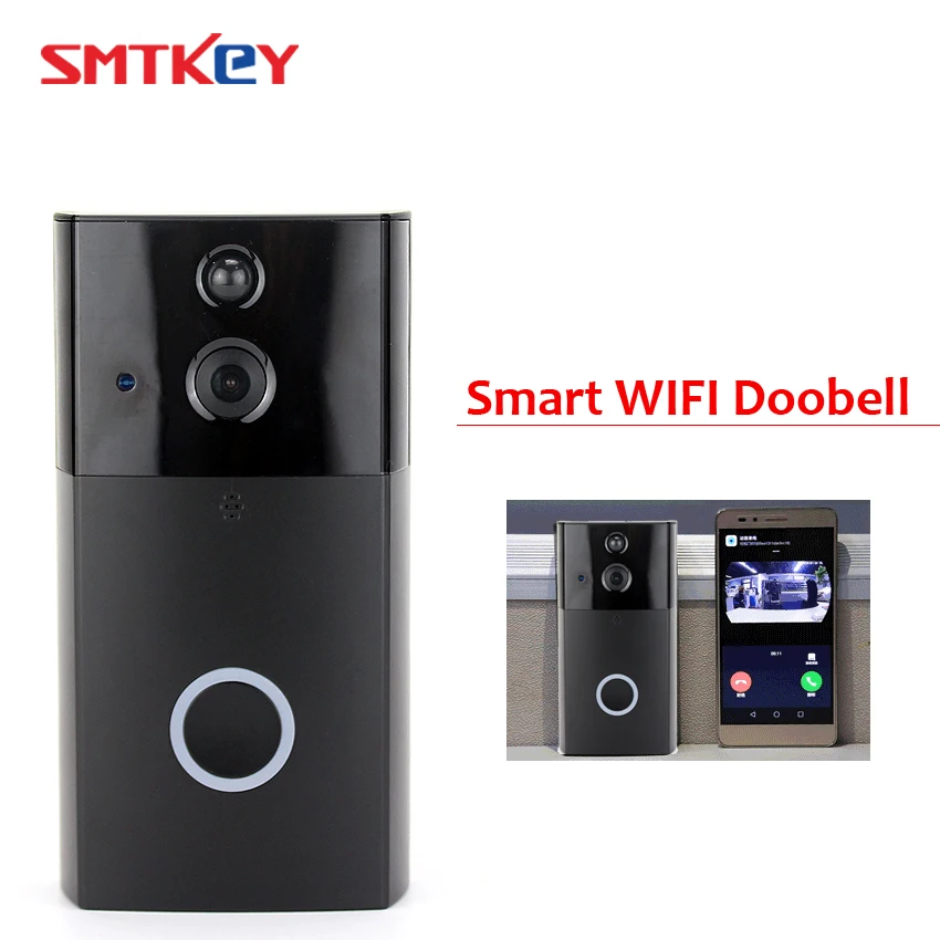 Беспроводной wifi SMTKEY батарея Поддержка питания дверной звонок Домофон видео