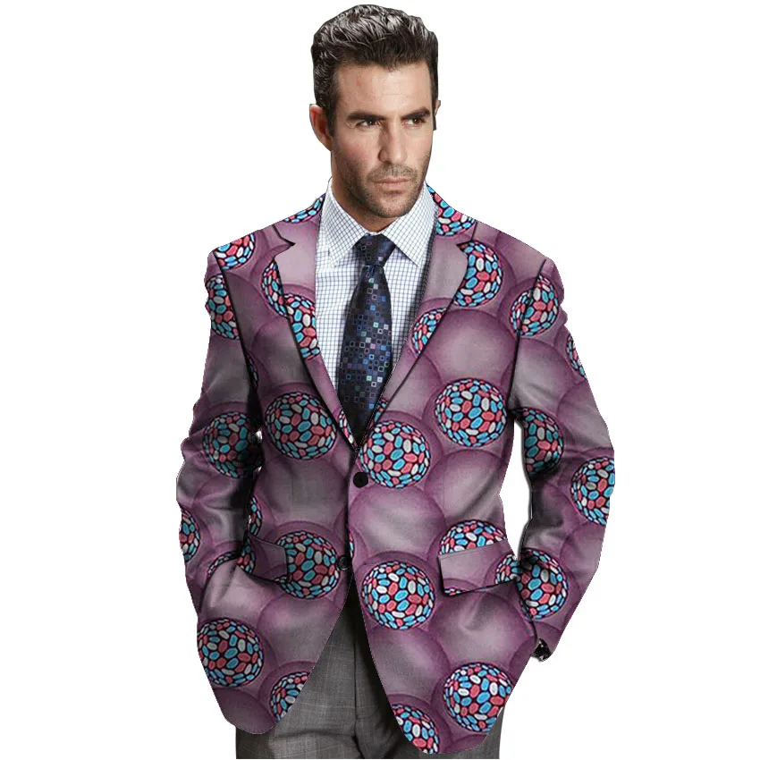 Модные для мужчин's пиджаки для женщин принт Костюм Куртка Свадьба Вечерние/партия Блейзер ручной работы Куртка dashiki мужской африканский