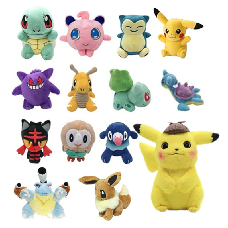 

NEW! Pika Jigglypuff Poliwhirl Charmander Plush Stuffed Toys Anime Plush Dolls Toy for Children Birthday Gifts