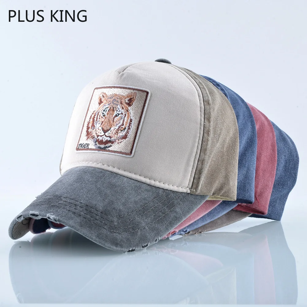 

2019 New Arrival Tiger Embroidery Baseball Cap Retro Men Women Hat Hip Hop 4 Colors