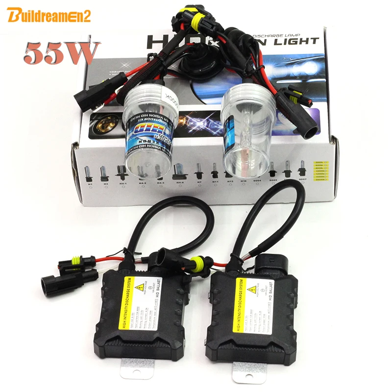 Buildreamen2 55W Xenon HID Kit Bulb + Ballast Car Headlight Fog Lights