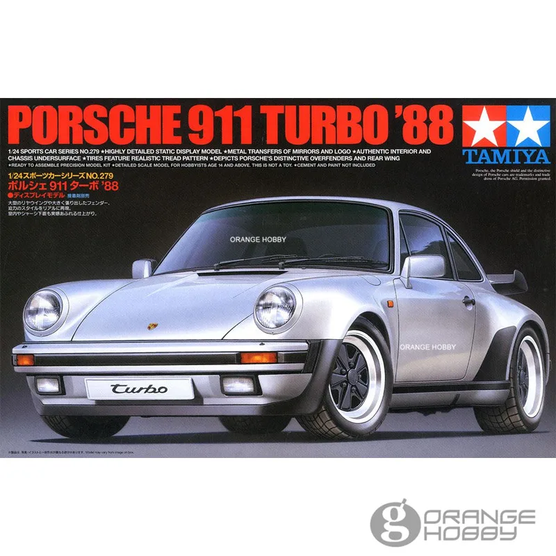 

OHS Tamiya 24279 1/24 911 Turbo 88 Scale Assembly Car Model Building Kits G