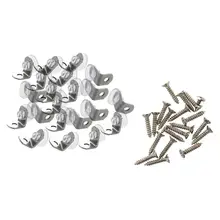 20 мм x 15 мм Металлическая Угловая Скобка шарнир правая угловая скобка Серебряный тон 20 шт