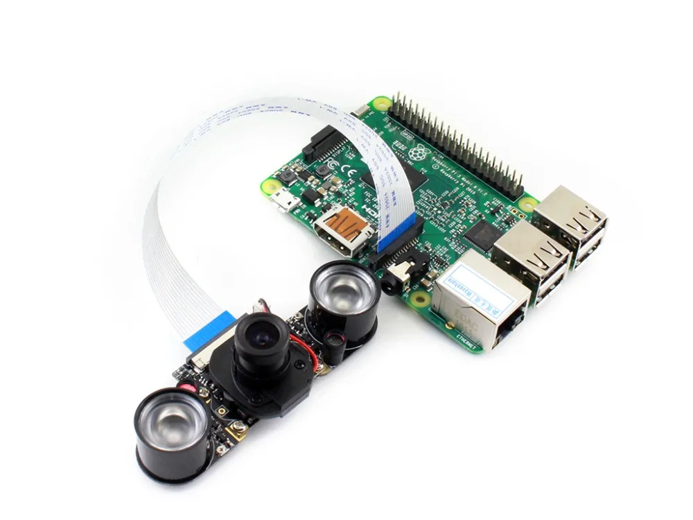 Raspberry Pi Модуль камеры RPi IR-CUT камера Встроенный IR-CUT поддерживает ночное видение 5 мегапикселей 3,6 мм регулируемый фокус