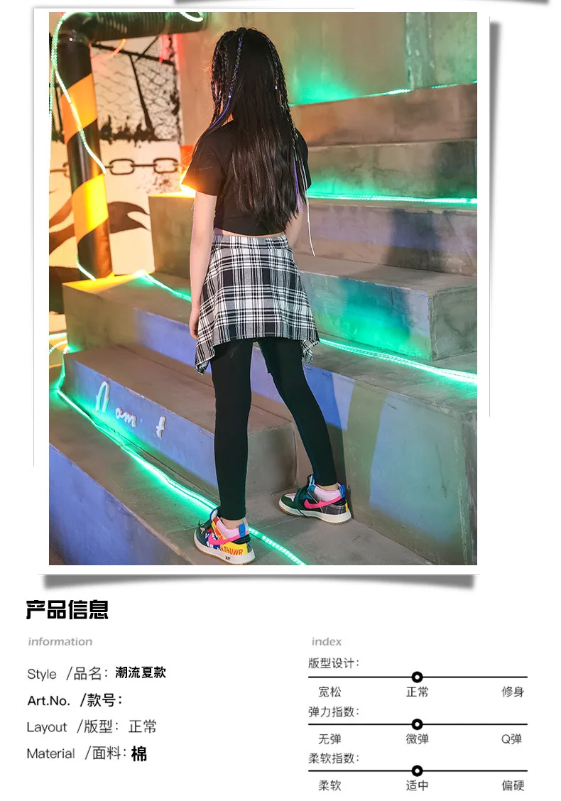 Summer baby girls clothing set dance hip hop boys girls  Clothes summer child girls sets Girls' suits 120 130 140 160 (3)