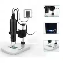 

10x-200x HDMI Digital Microscope with Adjustable Stand Manual Focus Adjustment and 6LED PCB Repair Soldering Tool
