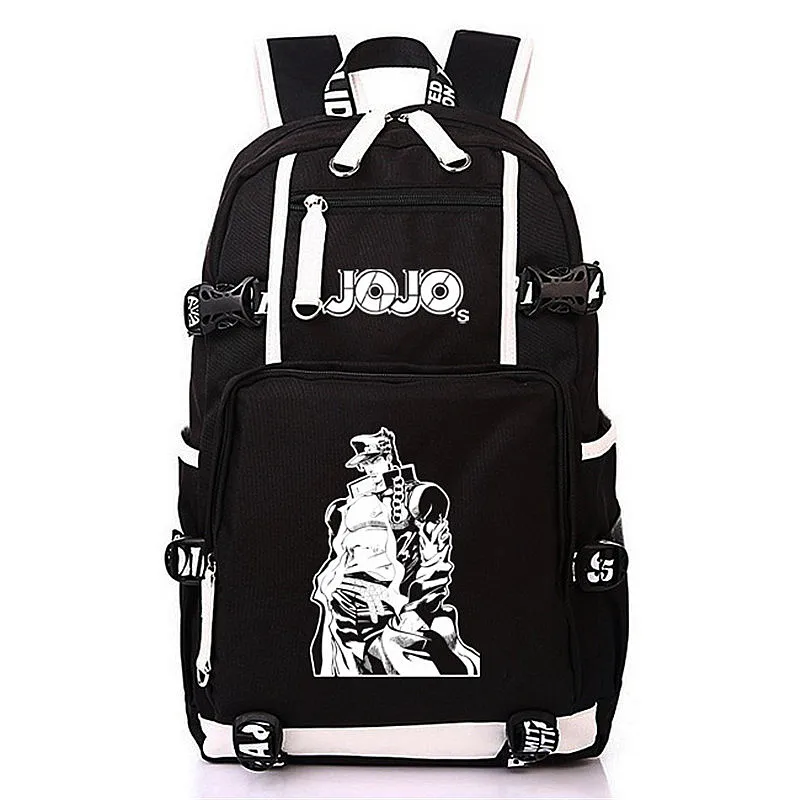 JoJo's Необычные Приключения Kujo Jotaro школьный рюкзак usb зарядка ноутбук рюкзак холст путешествия рюкзак большой подарок пенал Чехол