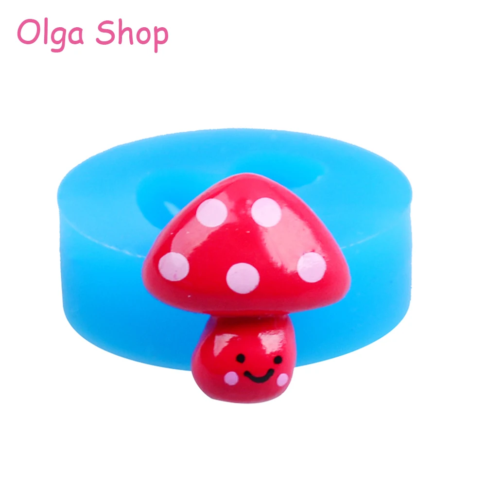 

VYL036 21mm Kawaii Mushroom Silicone Mold - Vegetable Flexible Mold Sugarcraft, Cupcake Topper, Resin Mold, Cookie Biscuit Mold