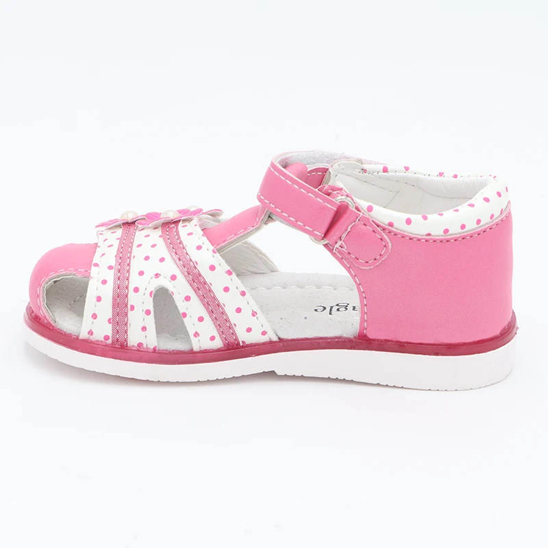 Sandálias de Couro do Plutônio da Criança Sapatos da Menina do Bebê Bonito Águia Verão Meninas Crianças Sapatos Fechados Toe Sandálias Ortopédicas Tamanho 21-26 Novo 2020 12 High Quality Mamãe e Bebê