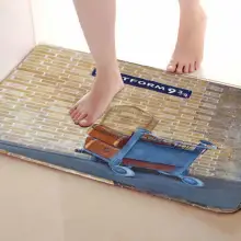 Магистральные Стиль Ванная комната Коврики, забавные Нескользящие Для ванной Коврики, Занавески для душа Интимные аксессуары, Коврики Чинг вашей душе Шторы