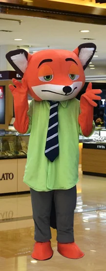 Crazy City Animal Mascot Judy Hopp Rabbits And Nick Fox Mascot Costume for Halloween party event