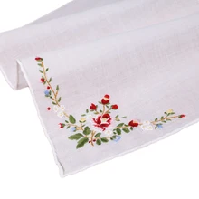 S005-R: нежные хлопок ручной работы вышитые/ручная вышивка красные розовые носовые платки 120 шт./упак