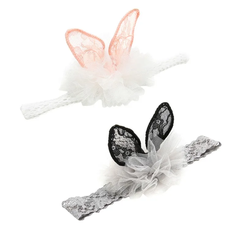 

Baby Headbands Lace Princess Headwear Girls Rabbit Ear Hairband Infant Newborn Toddlers Cute Lace Headwear