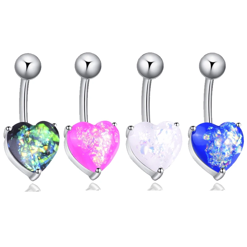 

1PC Stainless Steel Piercings Ombligo 14G Opal Navel Piercings Belly Button Piercing Dangle Earring Belly Piercing Body Jewelry