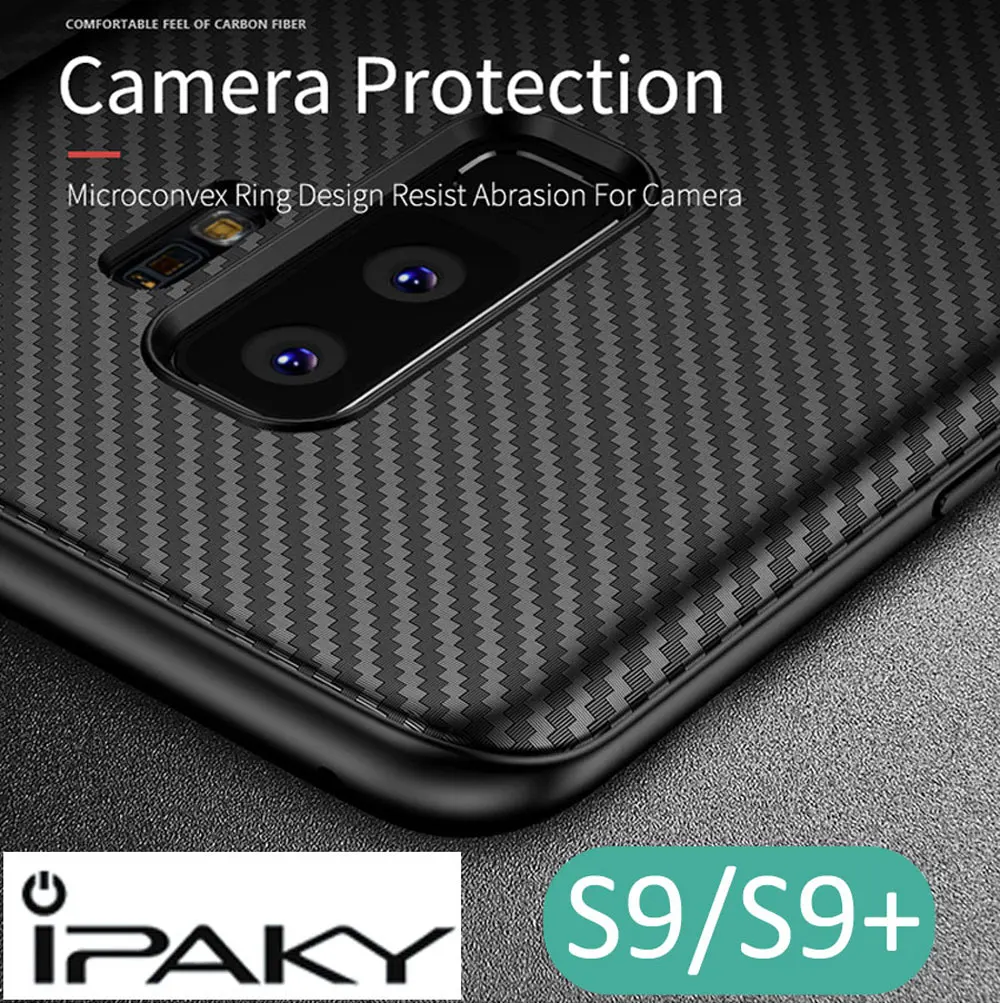 Ультратонкий Мягкий Чехол iPaky из углеродного волокна для Samsung Galaxy S10 Plus S10e|case for