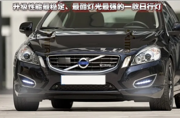 OsMrk DRL для volvo s60 V60 2009 13 светодиодные противотуманные фары светильник