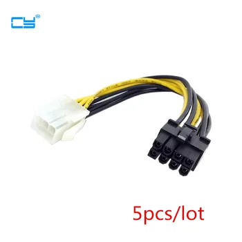 

5pcs New Arrival PCI Express PCI-E Black Red 6 Pin to 8 Pin Graphic Card Power Adapter Cable 10CM For PC