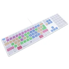 O teclado da apple com fio usb para imac g6, cobertura de teclado para teclado numérico do apple computador desktop com fio