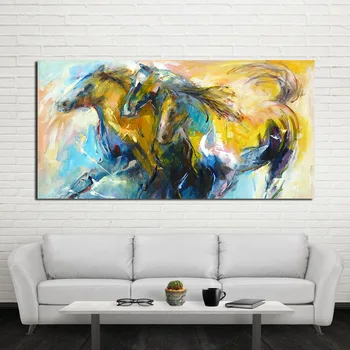 

1 Piece Modern Pictures Horses Animals Steeds Poster Wall Art Modular Paintings Living Room Canvas Painting