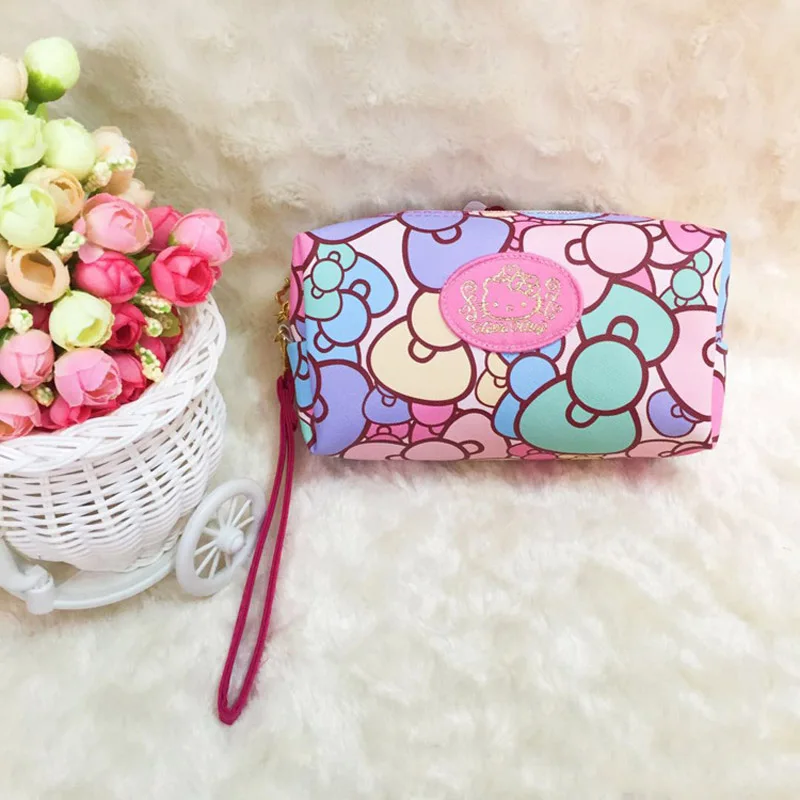 Милый мультяшный кошелек hello kitty, косметичка hello kitty, сумочка для путешествий, удобная сумка на запястье для девочек, косметичка, красивый плюшевый рюкзак - Цвет: F