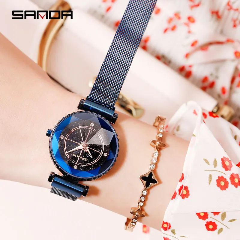 

2019 New Brand Luxury Women Watches Female Starry Magnet Strap Lazy Casual Fashion Temperament Lady Students Quartz Wristwatch
