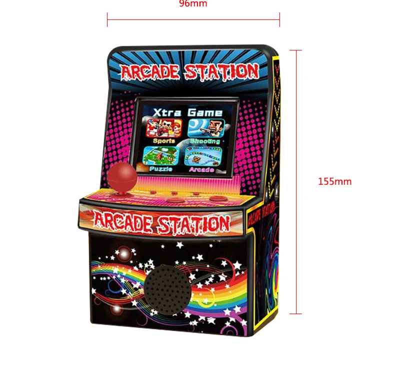 Портативная ретро мини-аркадная портативная игровая консоль 8 бит 2,5 дюймов ЖК-дисплей с цветным экраном, игровая аркада, встроенная в 240 классические игры для детей
