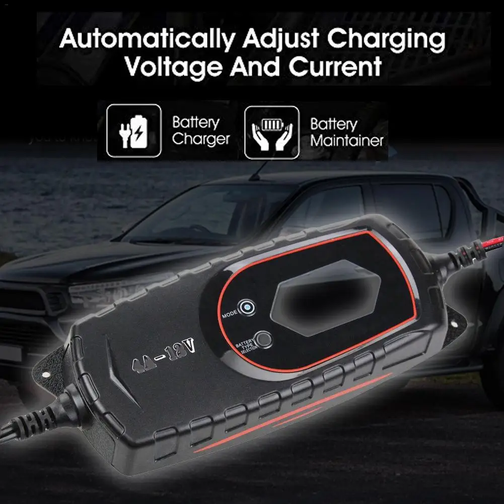 Car Battery Charger 4 Amp 6 / 12V, Intelligent And Automatic Maintainer With Multiple Protections, 8 Steps To Identify Charges
