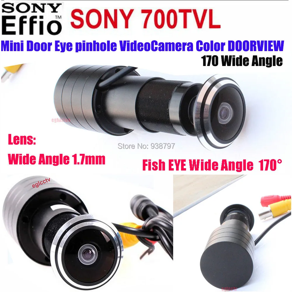 HD 700tvl Fish Eye Lens 1.7mm Door View Security Camera Peephole 170
