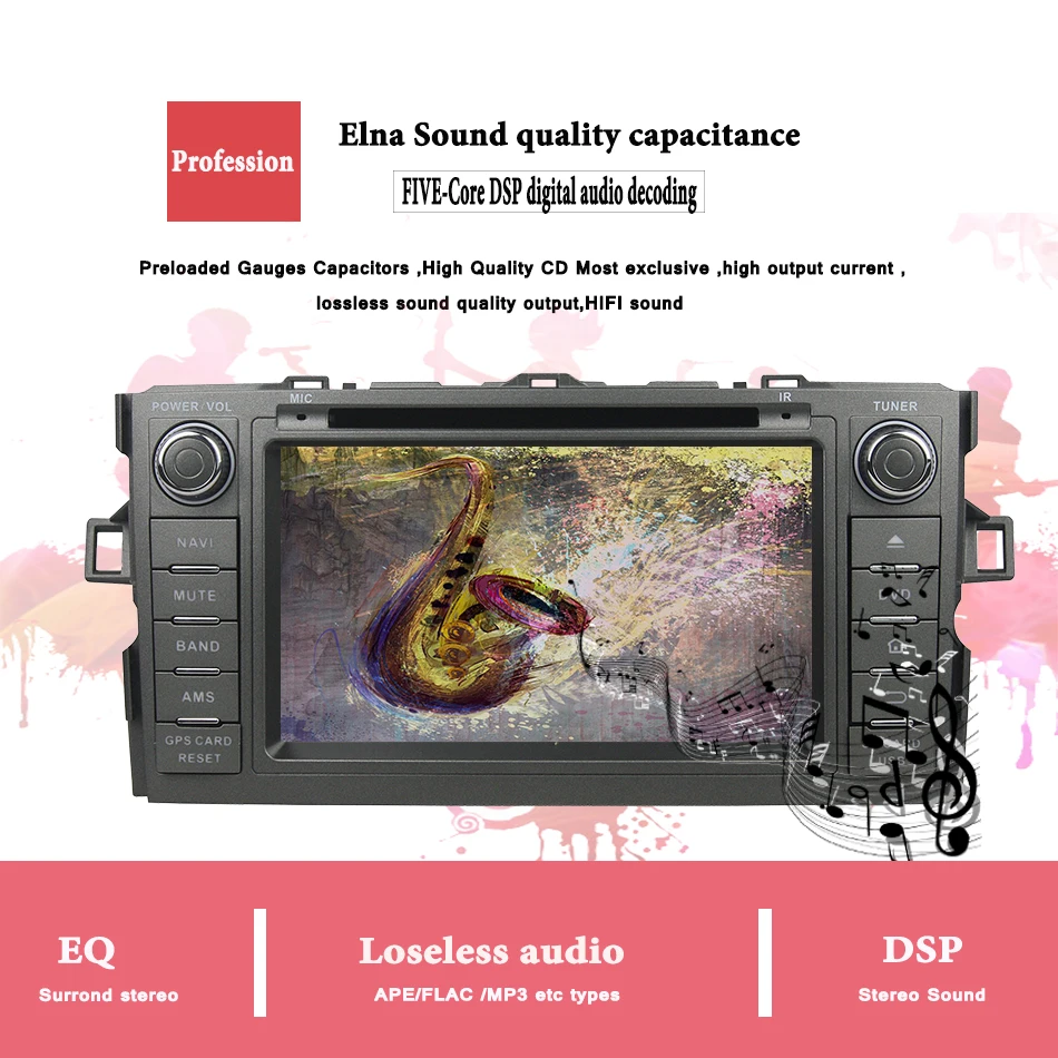 Discount DSP IPS 4G 64G 8CORE Android 9.0 Car navigation For Toyota Avensis T25 2009-2015 GPS stereo audio radio With dvd player 5