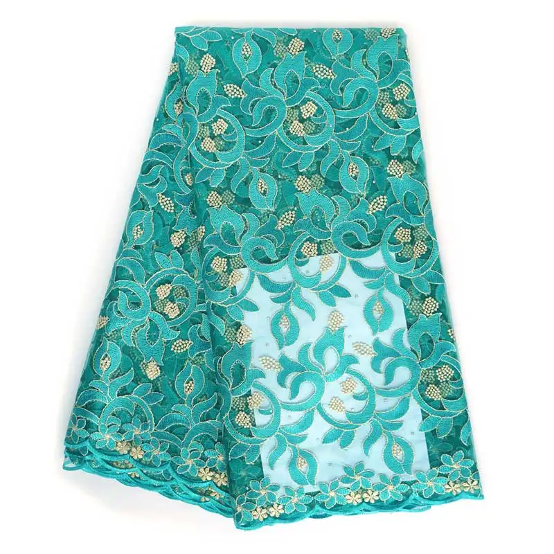 

5Y 2016 last design french lace bembroidered tulle lace fabric wtih stone ,africa lace fabric. nigerian lace blue