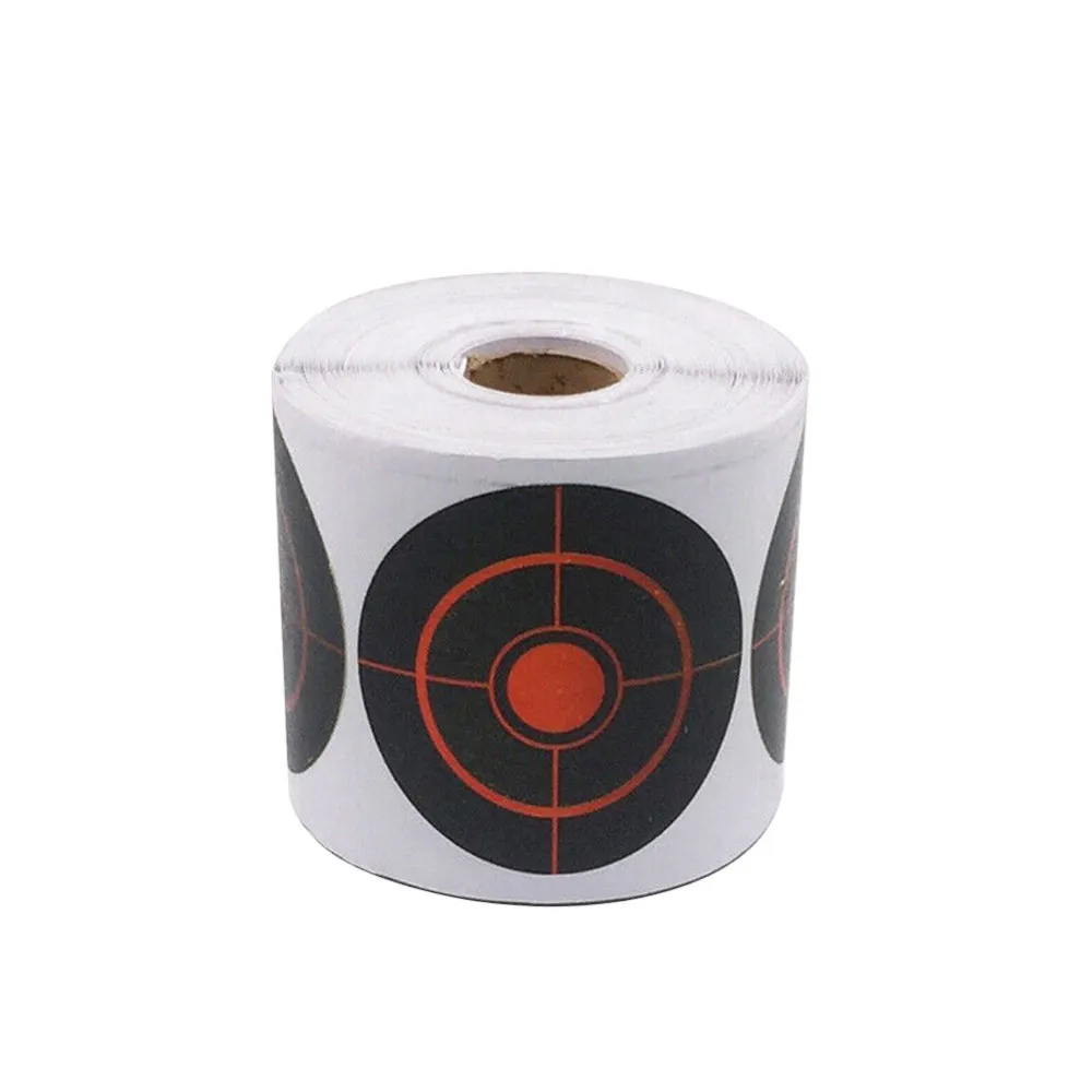 250pcs/Roll Shooting Adhesive Targets Splatter Reactive Target Sticker 7.5cm - Цвет: Black