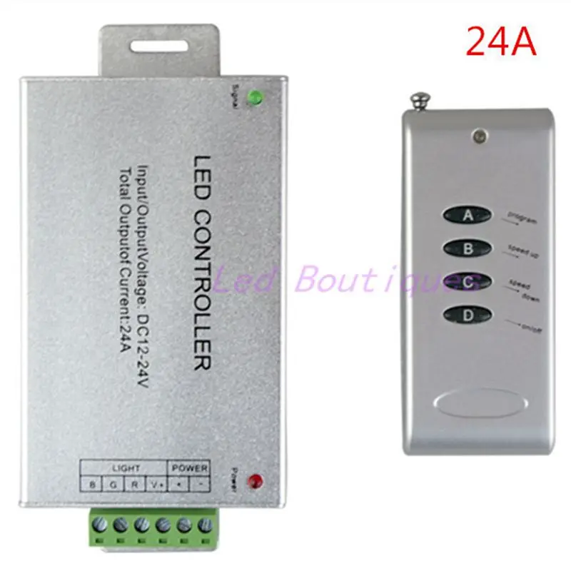 

4 Keys RF RGB Controller DC12~24V Led Strip Dimmer 12A/24A/30A Wireless Remote Control Switch for 5050 3825 RGB LED Strip Light