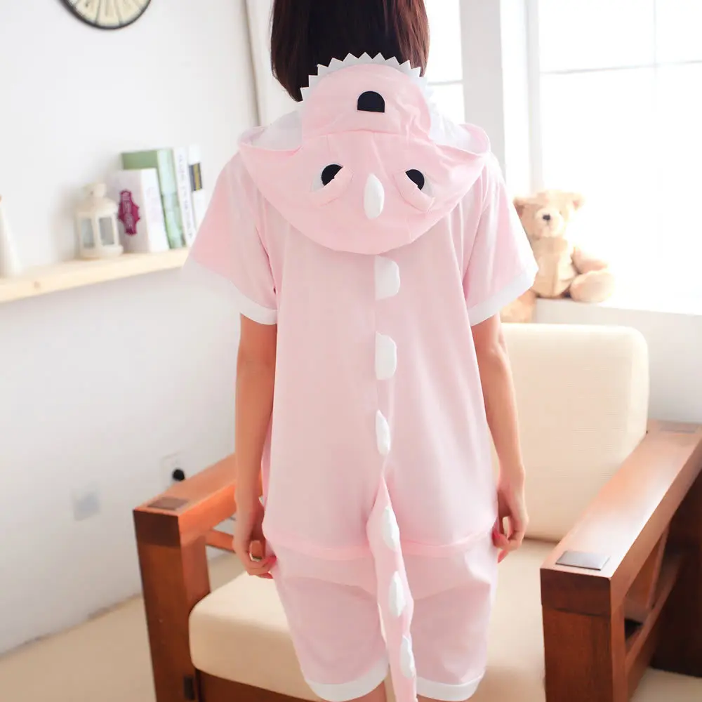 Кигуруми Onesie унисекс для взрослых женщин Динозавр зеленый пижамы костюм