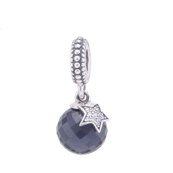 

CZ Star Dark Blue Crystal Beads for Jewelry DIY Making Women925 Sterling-Silver-Jewelry Bead Fit Silver Charm Bracelets