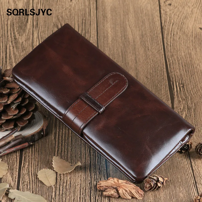 

Carteira masculina portemonnee portefeuille billeteras Genuine Leather wallet purses Monedero portfel Universal long walletS