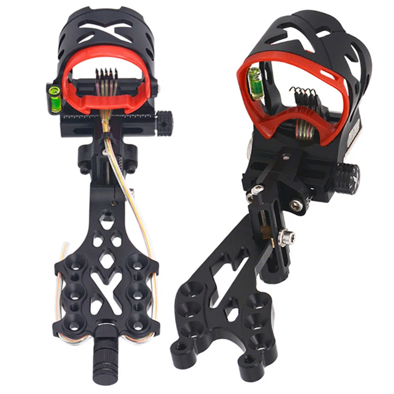 

0.019 Optical Fiber 5 pins Compound Bow Sight Micro Adjustable Bow Sight with Light Hunting Shooting Athletics Sight Accessories