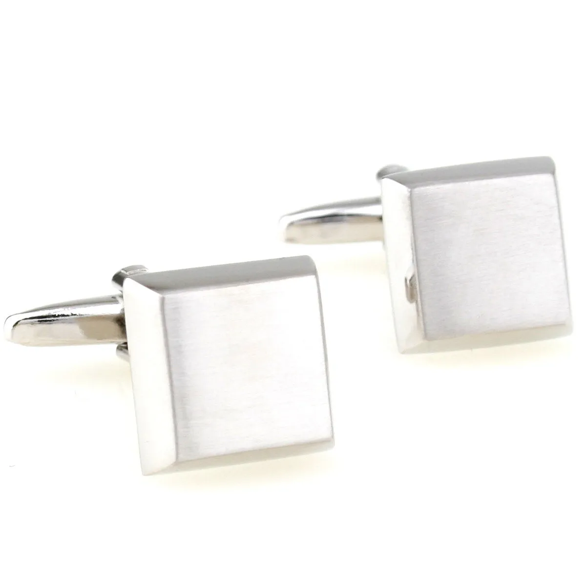 Cufflinks Retail Elegant metal wiredrawing square cufflinks nail sleeve