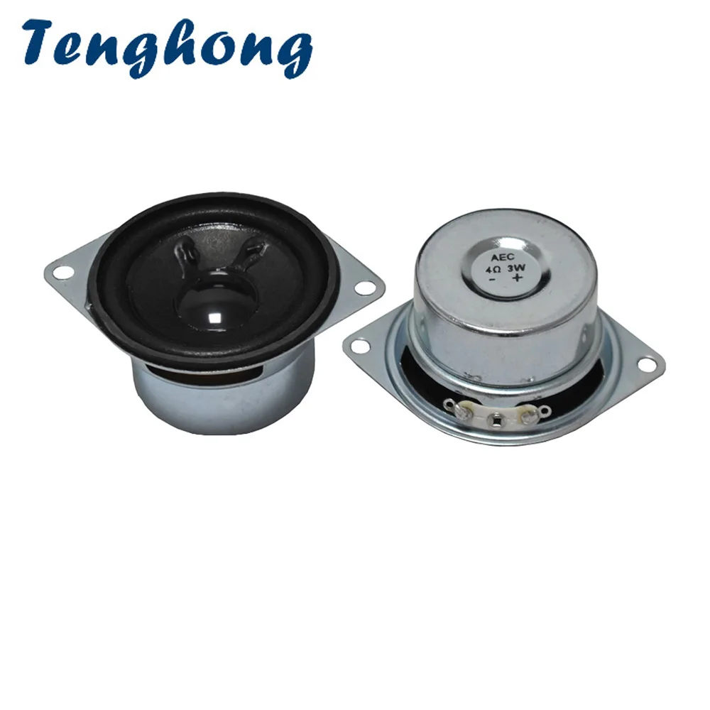 

Tenghong 2pcs 50MM Full Range Speaker 4Ohm 3W External Magnetic Horn Portable Speaker Unit Home Theater Loudspeaker DIY With Ear