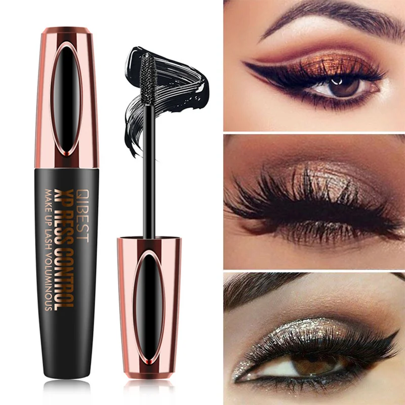 

QIBEST 4D Makeup Eyelash Mascara Eyelash Mascara Tubes Cosmetics Makeup Silk Fiber Lash Extension Lash 4D Fiber Lash New TSLM1