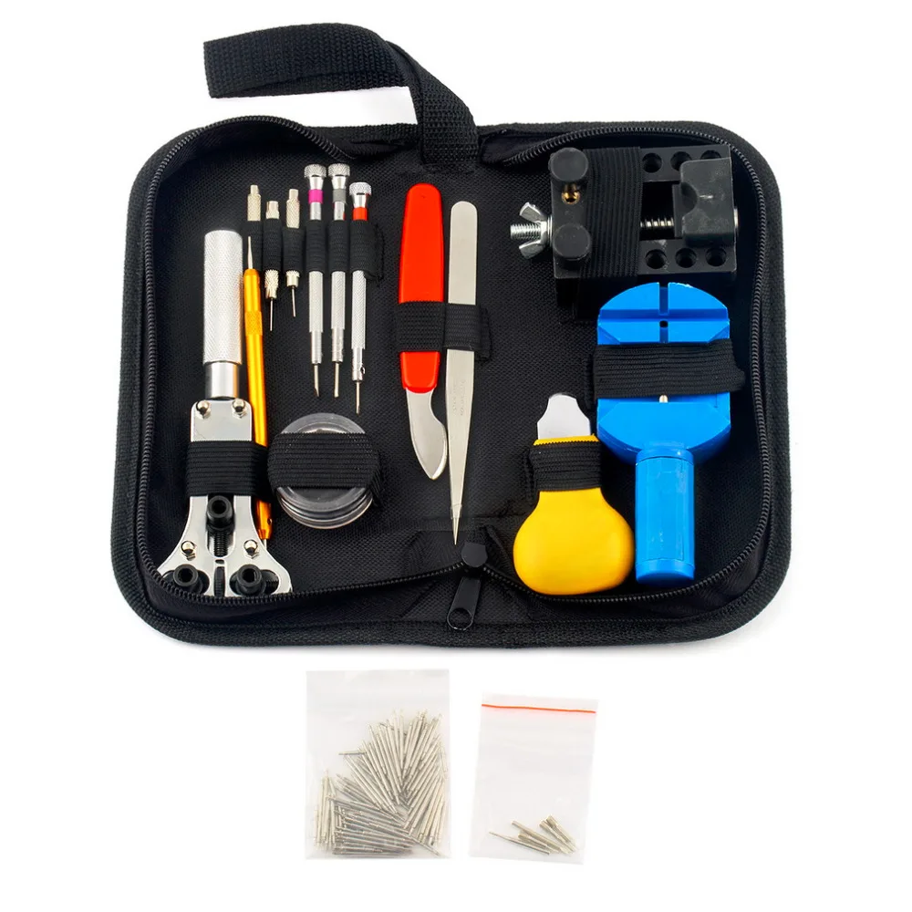 144 Pcs Horloger Montre Outil De Réparation Kit Retour D'ouvreur de Cas Remover Montre Bracelet Printemps pins Bar Lien Anti-magnétique tournevis