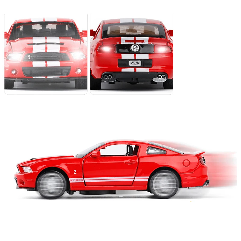 Игрушечный автомобиль Mustang Shelby GT500 из сплава 1:32 литья под давлением металлическая